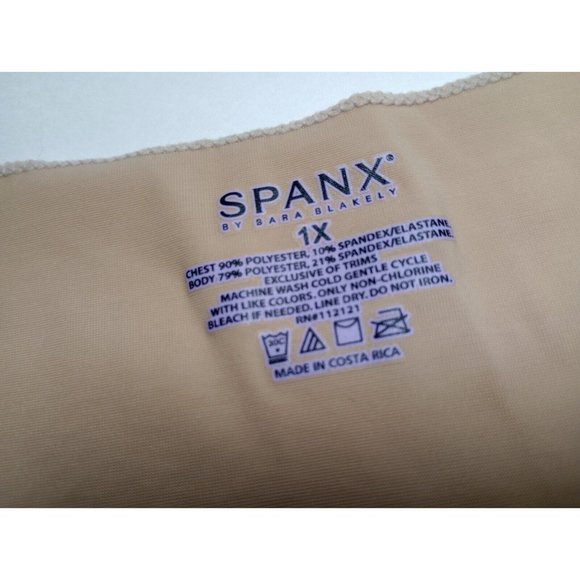Spanx By Sara Blakely Size 1X Women’s Beige Shapewear Tank RN # 112121 - Picture 6 of 6